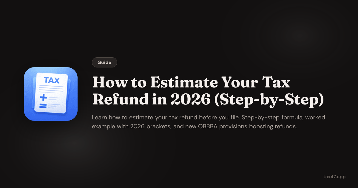 How to Estimate Your Tax Refund in 2026 — Tax47